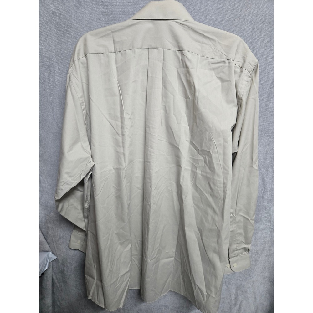 Van Heusen Mens Tan Easy Care Long Sleeve Button Down Dress Shirt 18 34/35 XXL - Picture 5 of 5